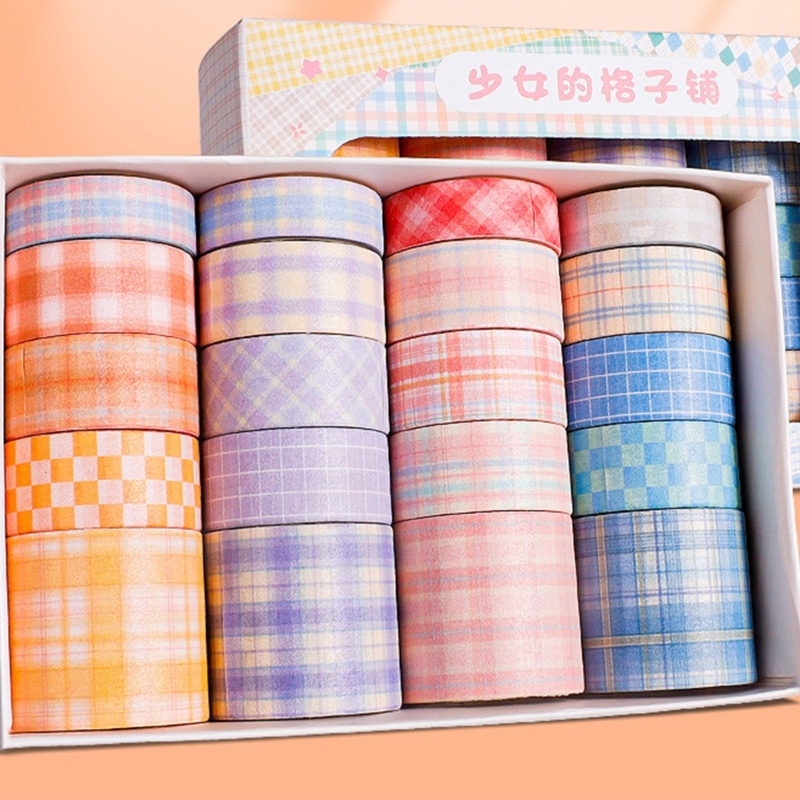 Cuộn Băng Dính Washi Nhiều Họa Tiết Dễ Thương Dùng Trang Trí Sổ Tay DIY