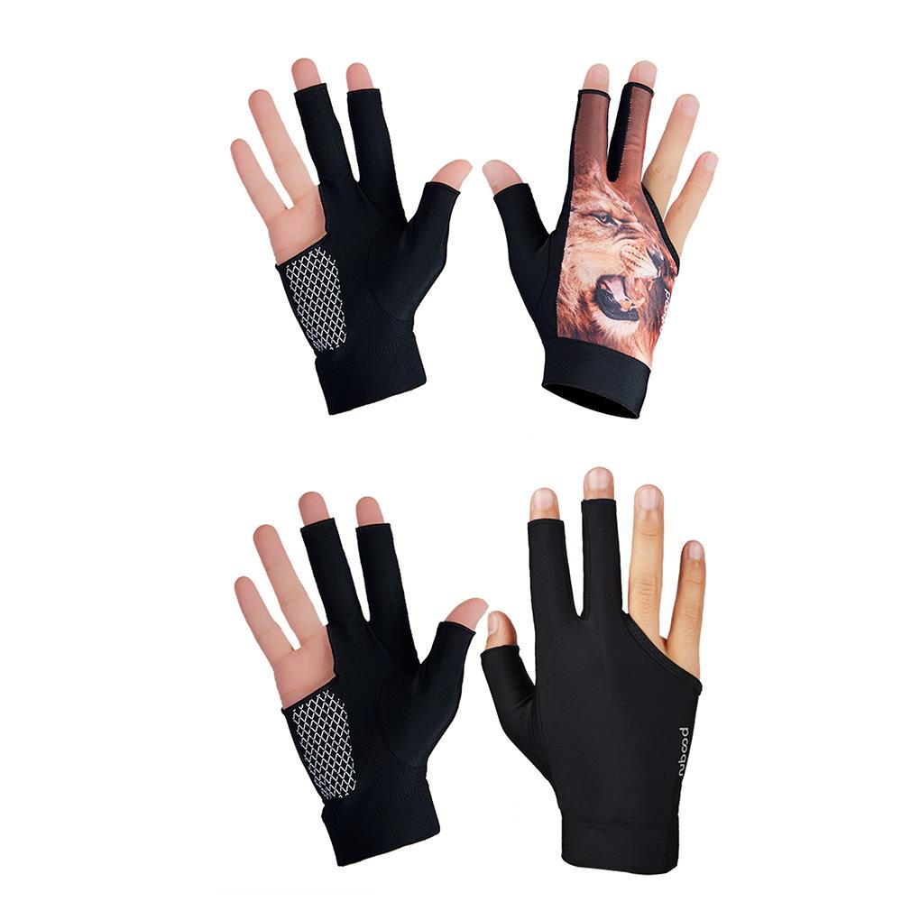 Găng Tay Hở Ngón Mềm Mại Chống Trượt Chuyên Dụng Chơi Bida