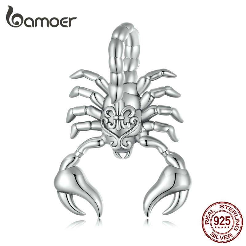 BAMOER Hạt Cườm Xi bạc 925 Hình Bọ Cạp