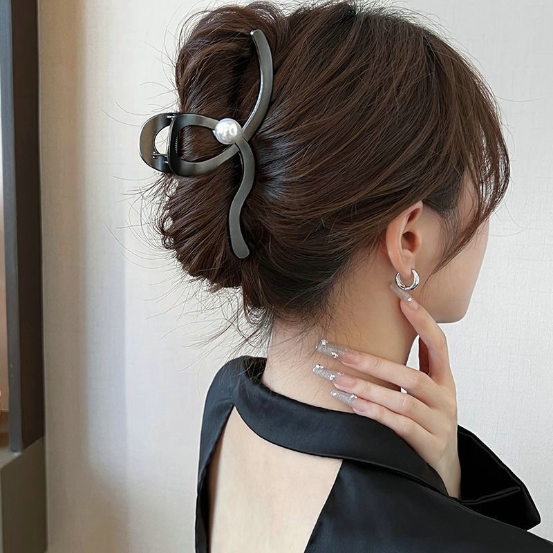 Kẹp Tóc Kim Loại Đính Hạt Ngọc Trai Phong Cách Hàn Quốc Cho Nữ timetunnel