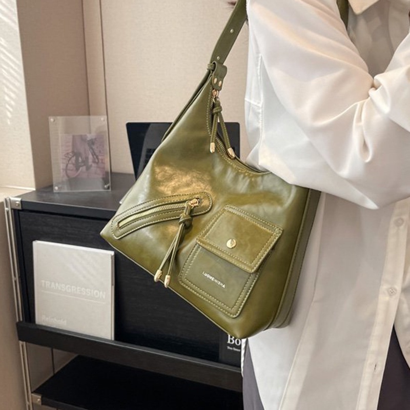 Ielgy Túi Xách messenger Sức Chứa Lớn Kết Cấu niche Chất Lượng Cao Cho Nữ