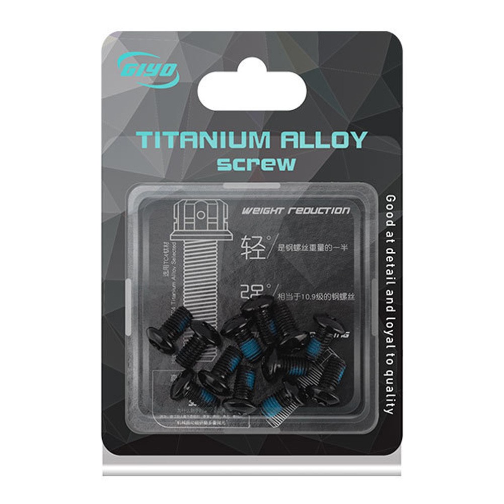 Set 12 Bu Lông Đĩa Phanh Bằng Thép Không Gỉ M5 X 9mm T25 Torx Dành Cho Xe Đạp Leo Núi