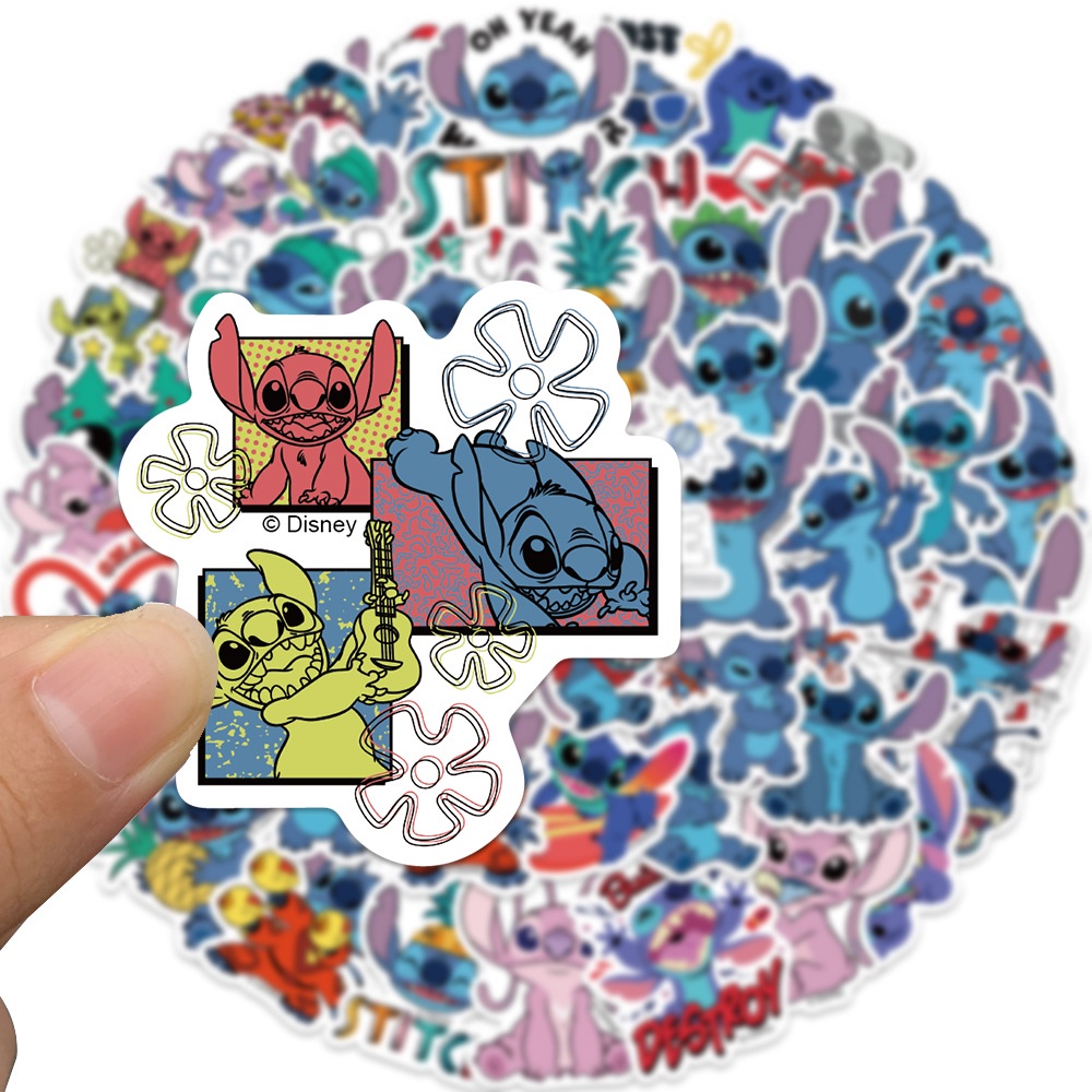 ❉ Disney. Hình Dán Lilo &amp; Stitch Series 02 ❉ Bộ 50 Sticker Chống Thấm Nước Họa Tiết Doodle Hợp Thời Trang