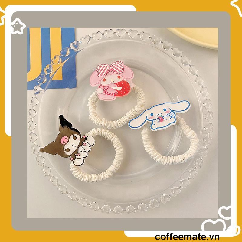 ⚡Sanrio dây cột tóc Phim tai nghe hoạt hình Kuromi Rubber Band lớn dây lông ruột lớn