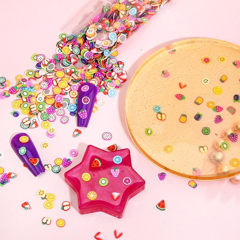 Set 1000 Hạt Đất Sét 3D Nhiều Hình Dạng Dùng Trang Trí Móng Tay Nghệ Thuật