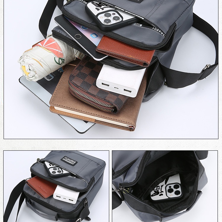 Túi Đeo Chéo Nhiều Ngăn Chống Thấm Nước Thời Trang Cho Nam