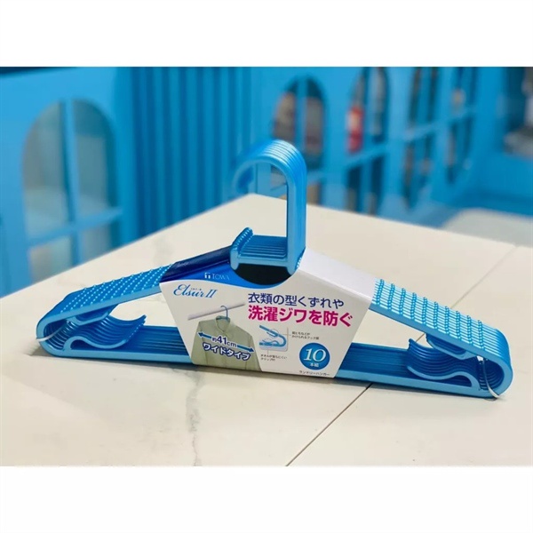 SET 10 MÓC PHƠI QUẦN ÁO TOWA NHẬT BẢN MÀU XANH