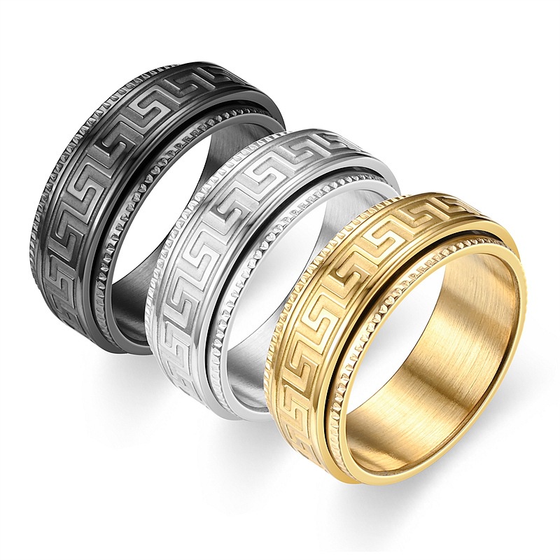 Nhẫn Thép Titan Không Gỉ 8mm Thời Trang Mới Cho Nam Và Nữ