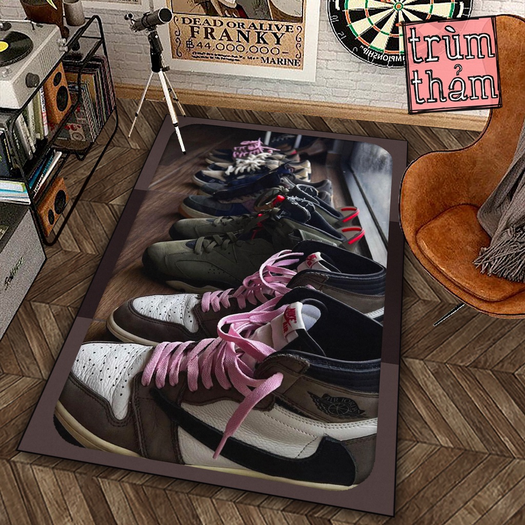 Thảm Trang Trí Nik3 Jord4N High Retro Giày Thể Thao Sneaker Decor Phòng Ngủ Phòng Khách Văn Phòng