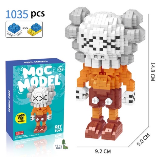 Đồ chơi lắp ráp nhân vật Kaws Moc Model, Mô hình Kaws Brick giá rẻ, LEGO Kaws xếp hình sáng tạo cho bé