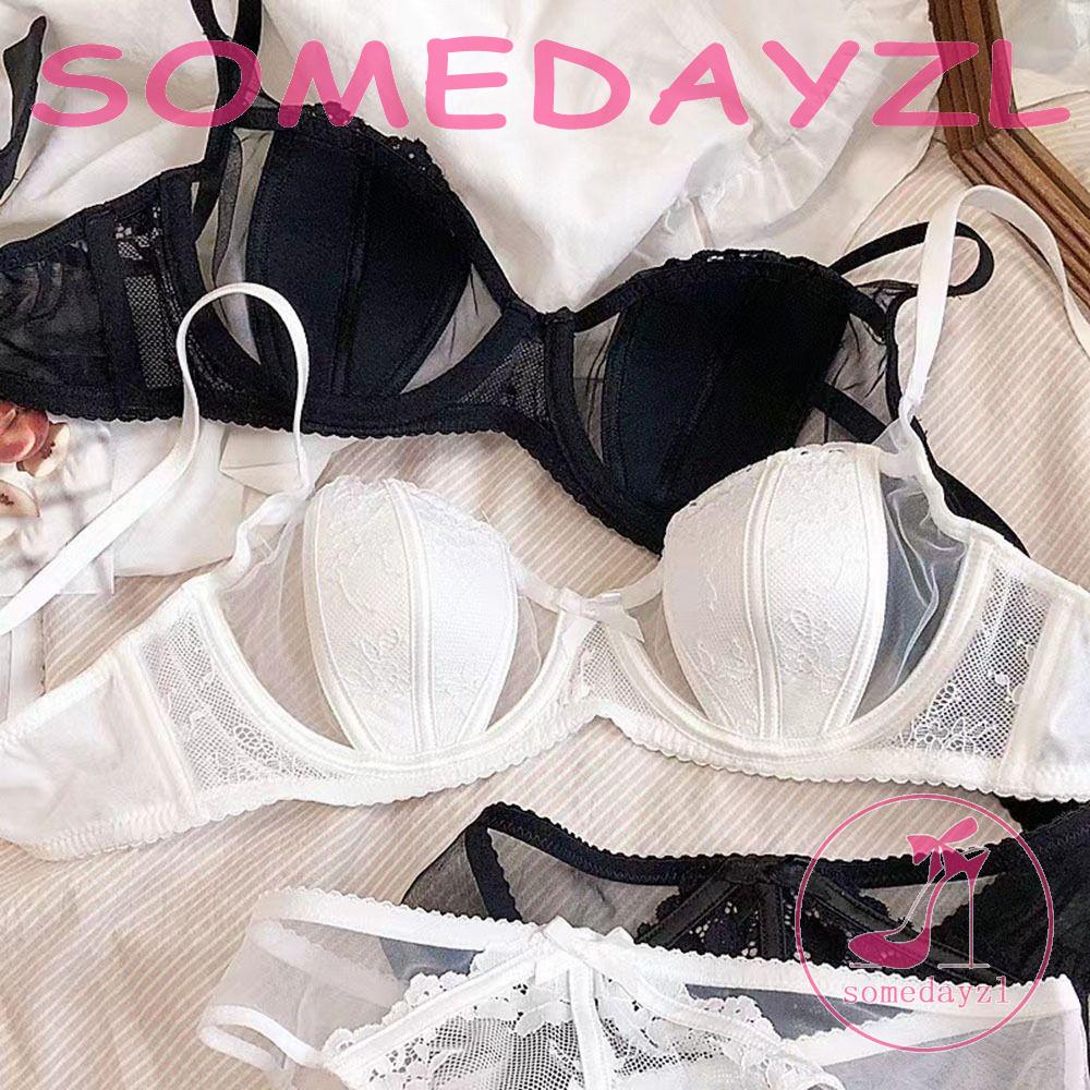 Áo Lót Hai Dây Nâng Ngực Thêu Hoa Màu Sắc Ngọt Ngào Lãng Mạn Cho Nữ