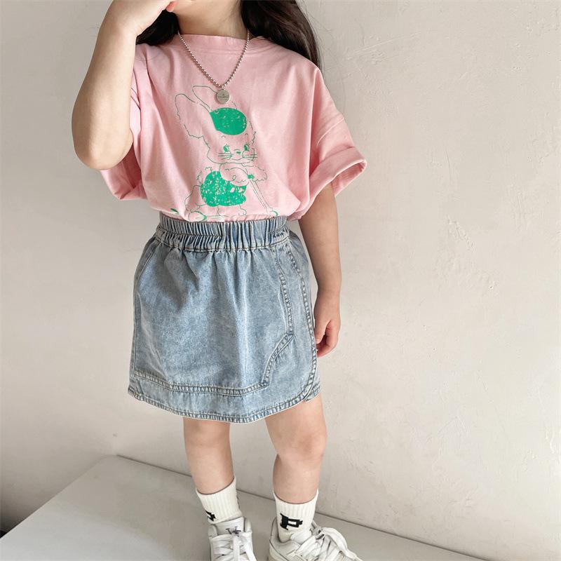 Áo thun cotton họa tiết chú mèo dễ thương cho bé