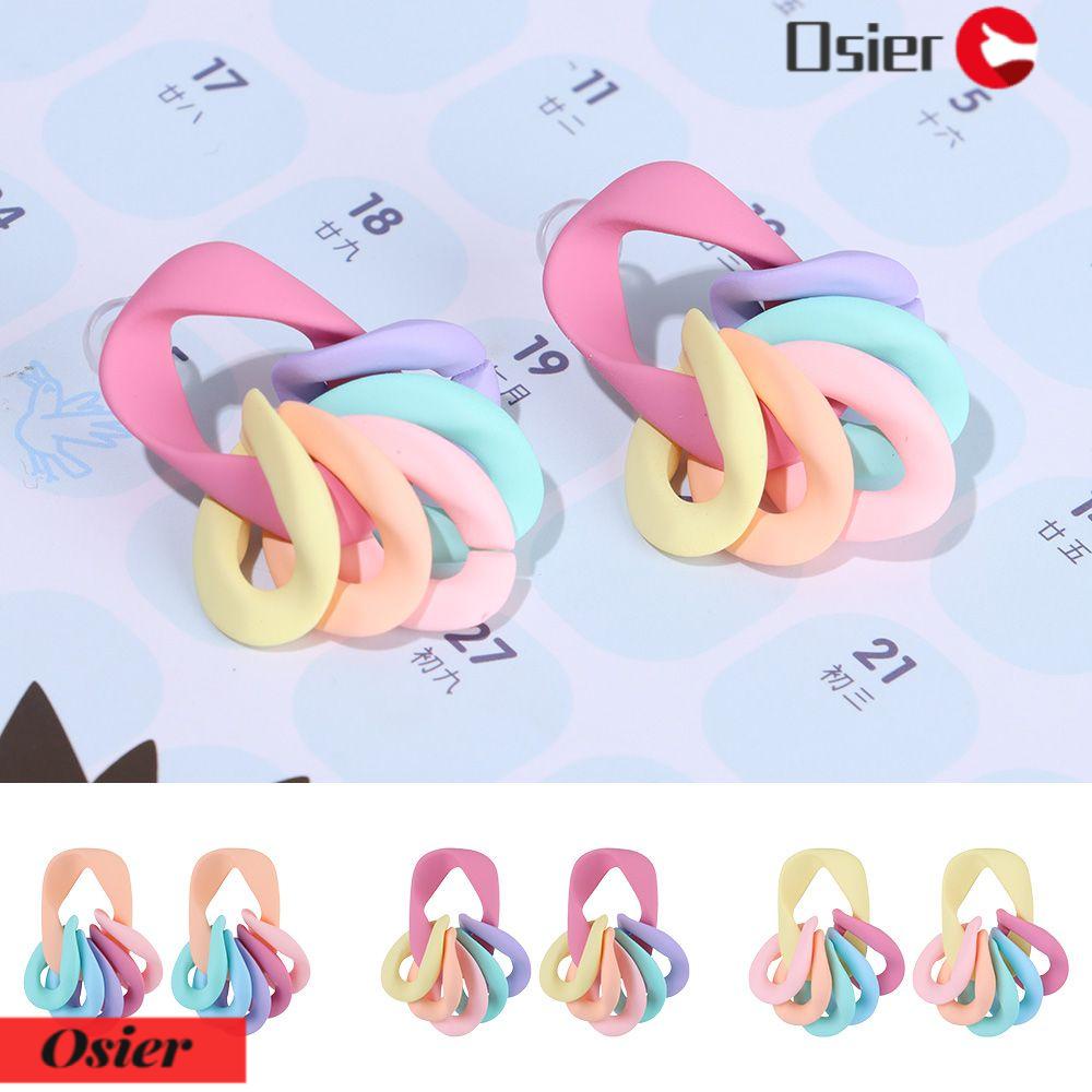 1 Khuyên Tai Dạng Hạt Lủng Lẳng Màu Kẹo Thời Trang Mùa Hè