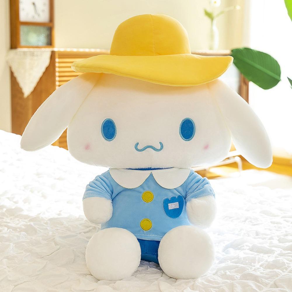 DANES Đồ chơi nhồi bông Hình Cinnamoroll Đội Nón Vàng Mềm Mại Trang Trí Nhà Cửa