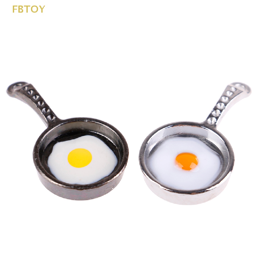 Chảo Chiên Trứng Mini Bằng Kim Loại Tỉ Lệ 1 / 12 Trang Trí Nhà Búp Bê