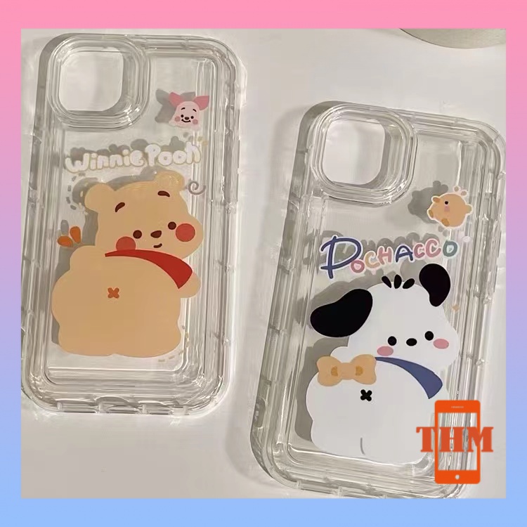 Ốp lưng iphone Phim hoạt hình Pacha Dog Vinnie Bear giảm xóc TPU túi khí trong suốt Cho Iphone 6 / 6S / 6splus / se / 7 / 7plus / 8 / 8plus / X / xs / xsmax / 11 / 12 / 13 / 14 / Plus / pro / pro max-703