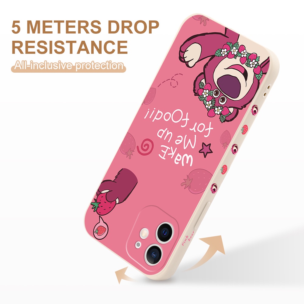 Ốp Điện Thoại Mềm In Hình Gấu Dâu Cho OPPO F9 Pro F1 Plus F7 F1S R9 OPPO Reno 2F 2Z 6Z Reno 4 5 Pro