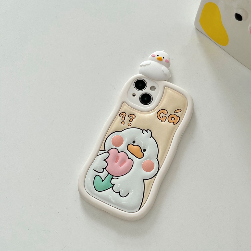 Ốp Điện Thoại Họa Tiết Hoạt Hình Chú Vịt Dễ Thương Cho Iphone 14 13pro Max11 Pro Max Xs Max X 12 Pro Max