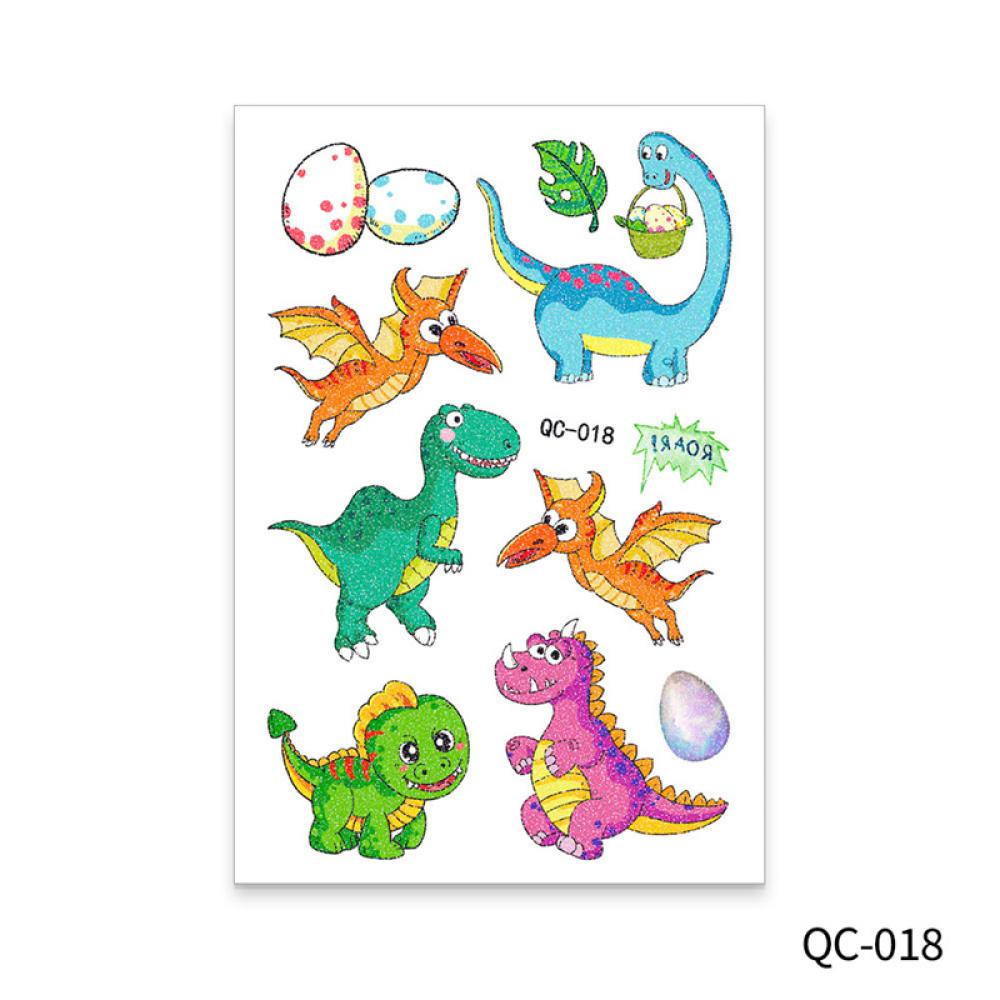 Hình Xăm Dán Họa Tiết Khủng Long Hoạt Hình Chống Nước Chống Mồ Hôi K7X2 Cho Trẻ Em