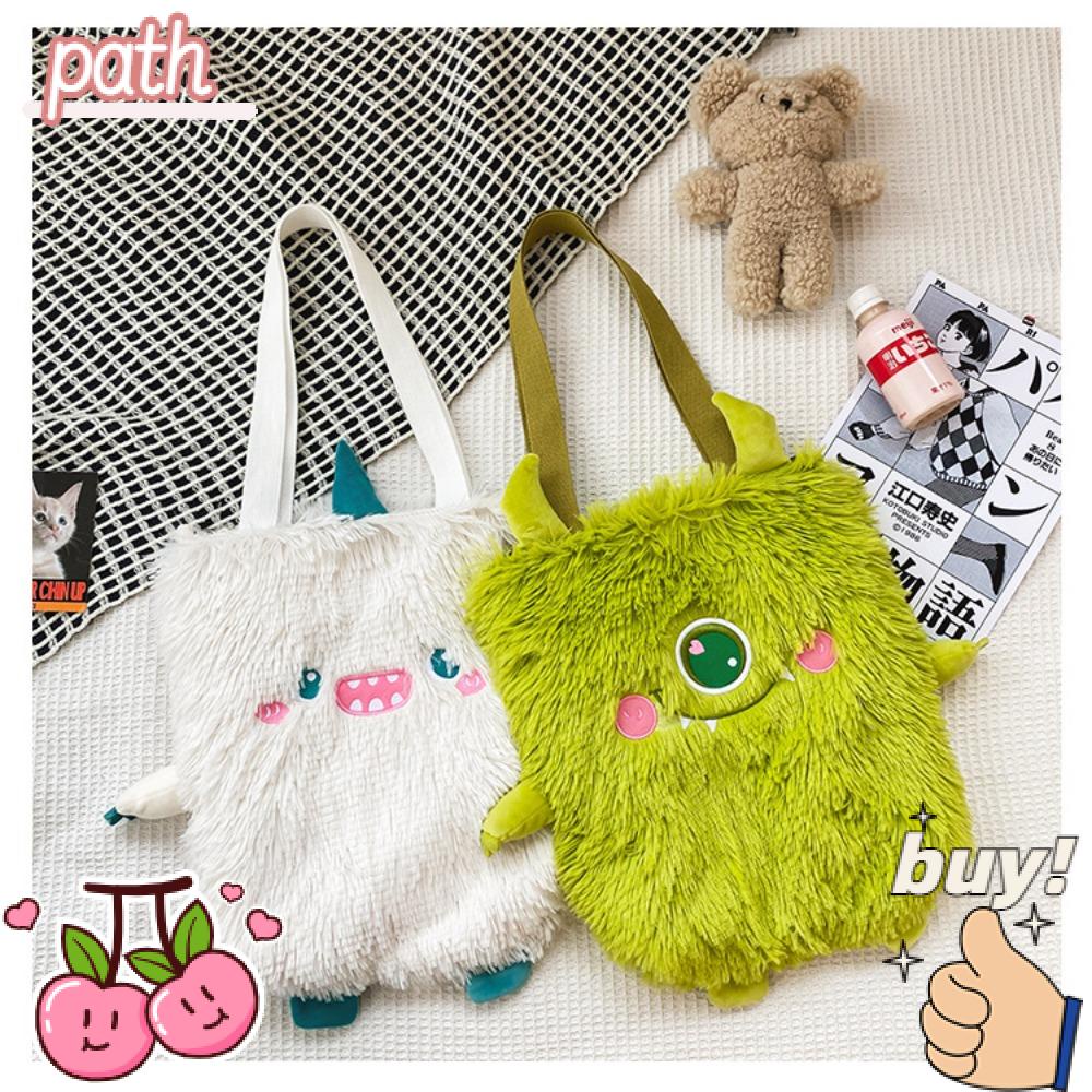 Túi Đeo Vai Bằng Vải Bông Mềm Mại Hình Động Vật Đáng Yêu Cho Nữ