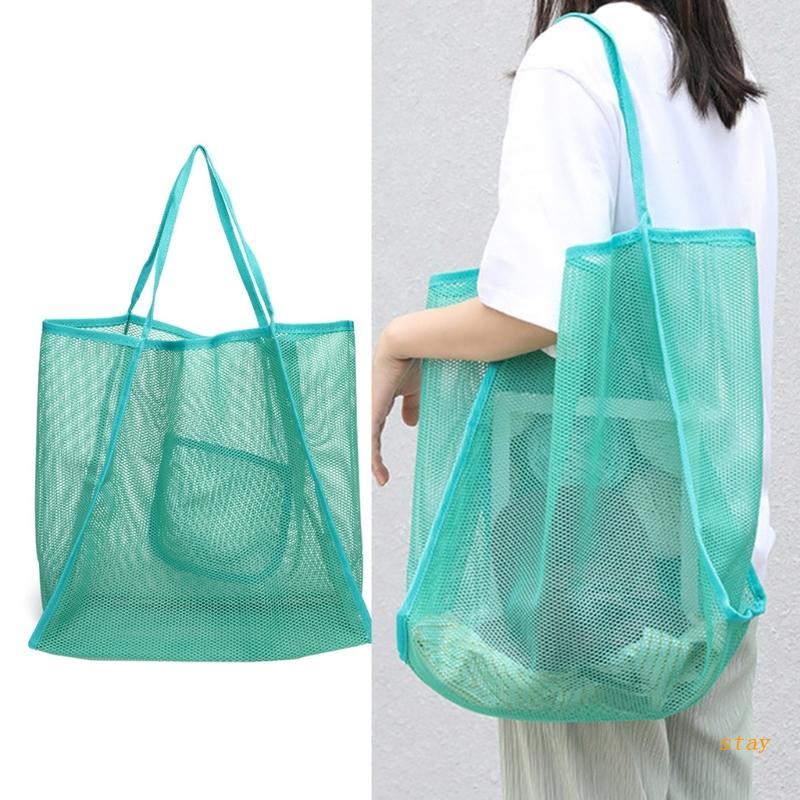 Túi Lưới Đeo Vai Màu Sắc Thời Trang Có Thể Tái Sử Dụng Cho Nữ