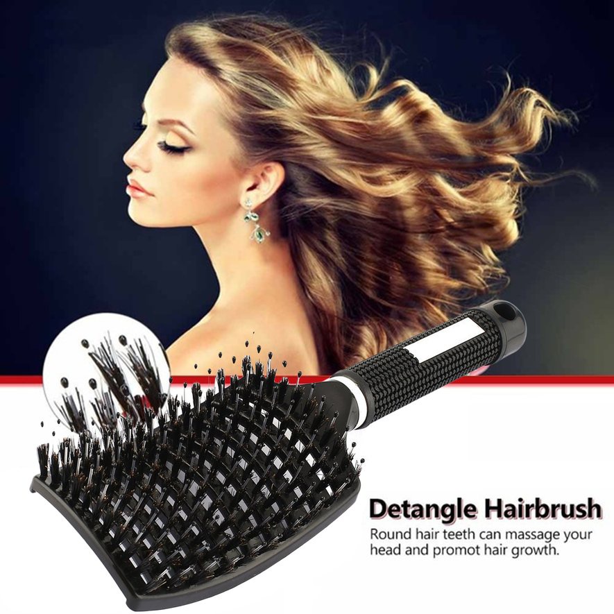❤Hair Scalp Massage Comb Bristle&Nylon Hairbrush Wet Curly Hair Styling Tool