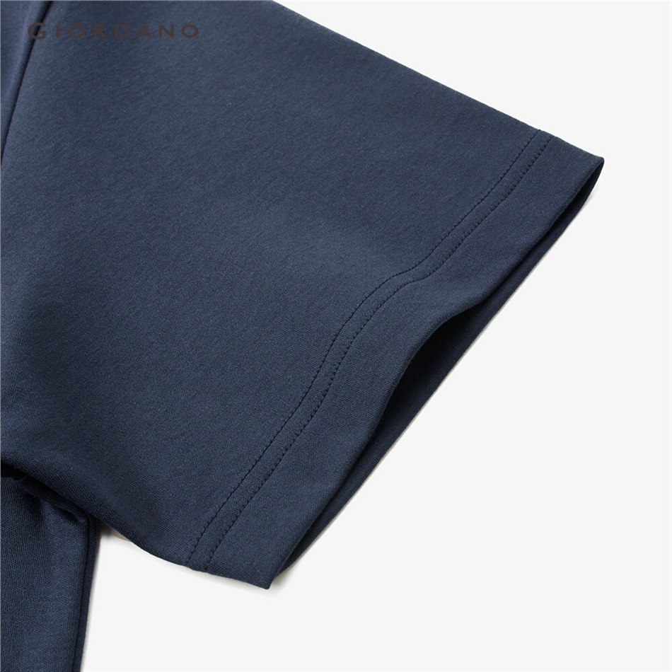Áo thun GIORDANO 01023391 dệt kim cotton 100% mềm mịn cổ tròn tay ngắn cho nam