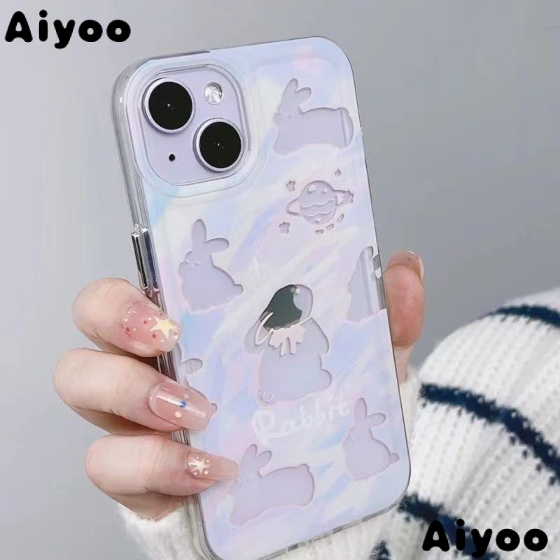 ✅Ốp Điện Thoại Mềm Chống Sốc Hình Thỏ Graffiti Cho iPhone 14 / 13promax 12 / 11pro xr / xs 7 / 8Plus K21T