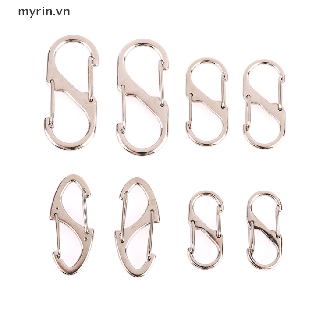 Set 10 Móc Khóa Chữ S Bằng Thép Không Gỉ Tiện Dụng
