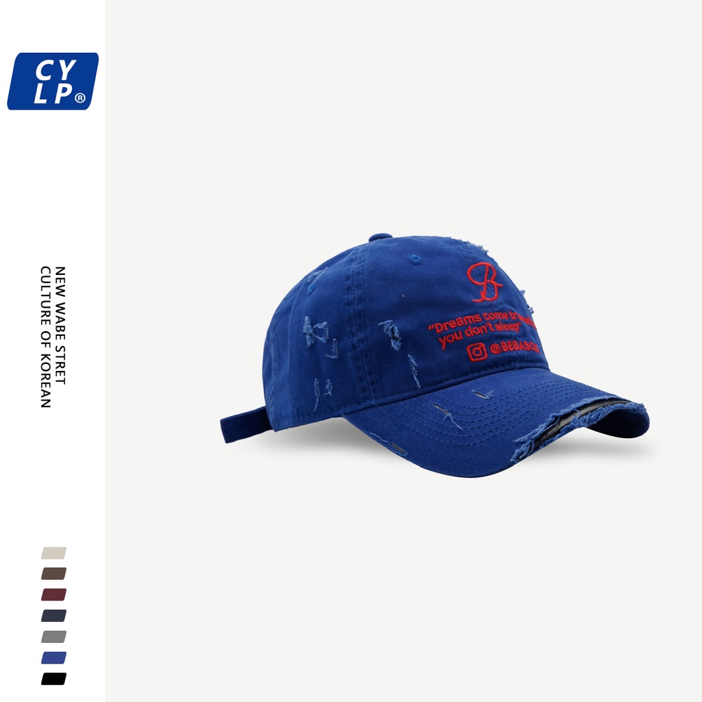 Mũ Lưỡi Trai Thêu Chữ Phong Cách Hip Hop Đường Phố Hàn Quốc Thời Trang Xuân Hè Cho Cặp Đôi