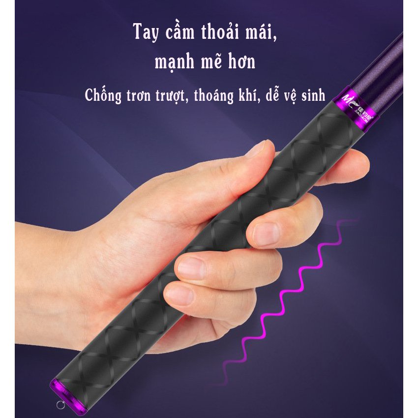 Cán Vợt Săn Hàng MC Tím - Cán MC 2M4 Và 3M