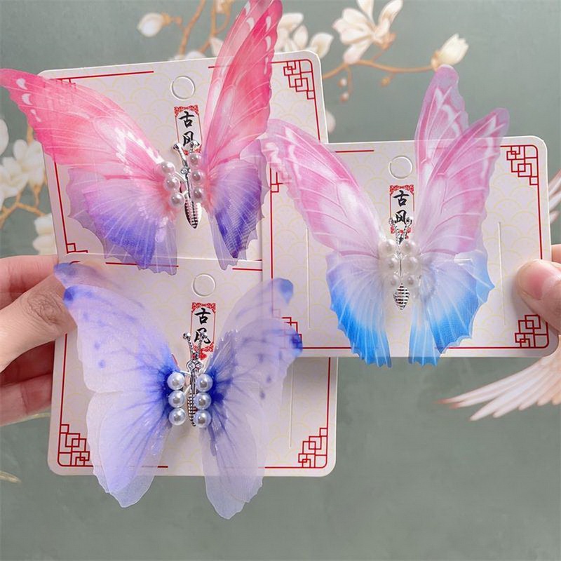 Kẹp Tóc Hình Bướm Đính Ngọc Trai Dễ Thương Cho Nữ dreamdiary