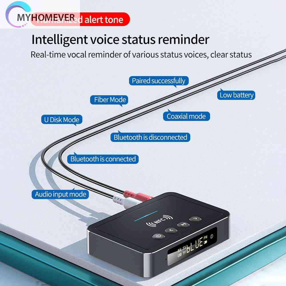 Thiết Bị NhậN TruyềN Âm Thanh Bluetooth 5.0 NFC 3 Trong 1 Chuyên DụNg Cho Gia ĐìNh