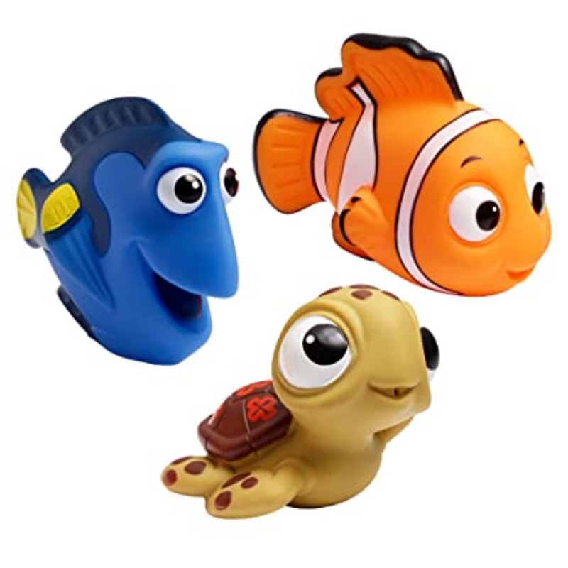 DISNEY Set 3 Đồ Chơi Nhồi Bông Hình Nhân Vật Trong Phim Finding Nemo - Dory, Nemo, Và Squirt - Squirt - 3 Dành Cho Bé Chơi Khi Tắm