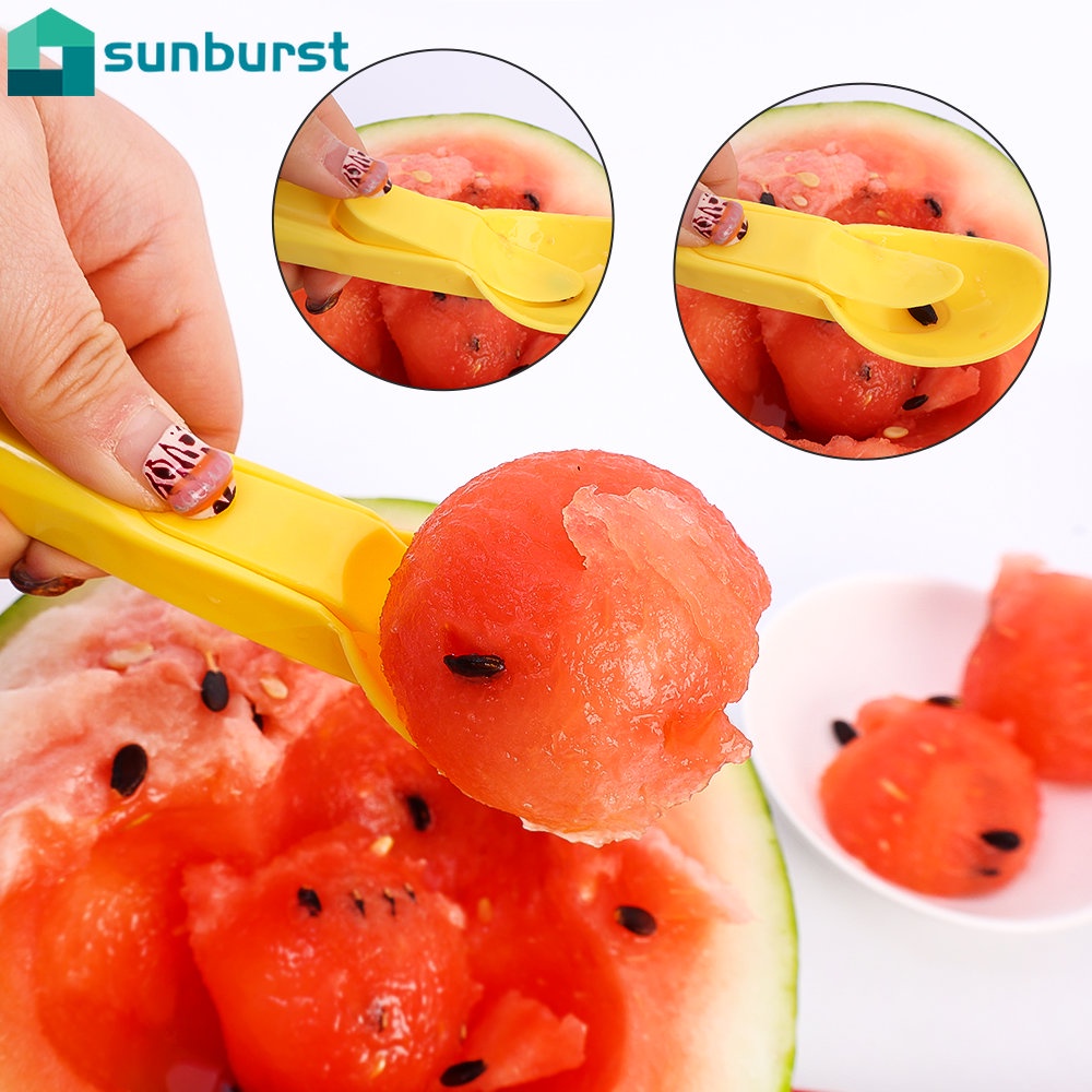 1 Muỗng Múc Kem / Trái Cây / Món Tráng Miệng Bằng Nhựa Dày Dặn Màu Sắc Ngẫu Nhiên Chất Lượng Cao Dễ Vệ Sinh