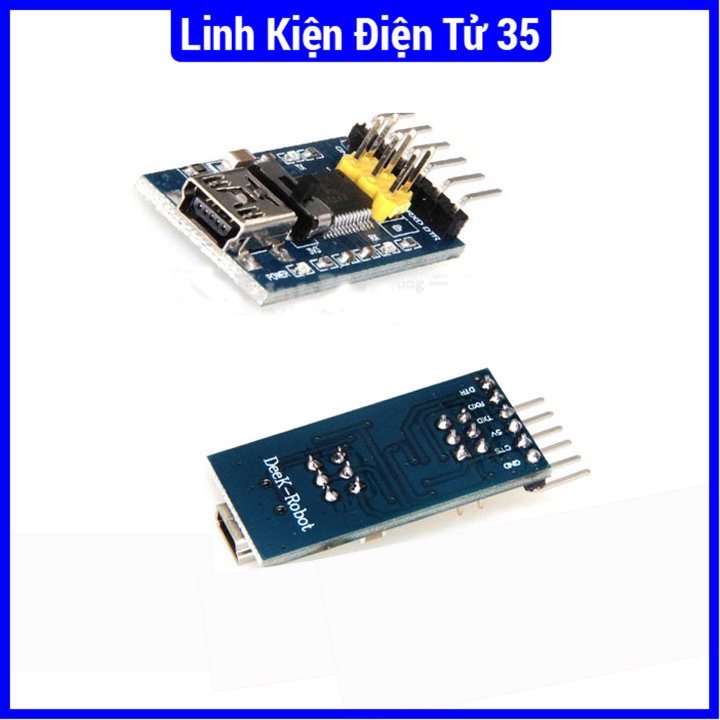 Modue USB TO COM FT232RL Basic, thực hiện đầy đủ giao thức USB v2.0 không cần dao động bên ngoài