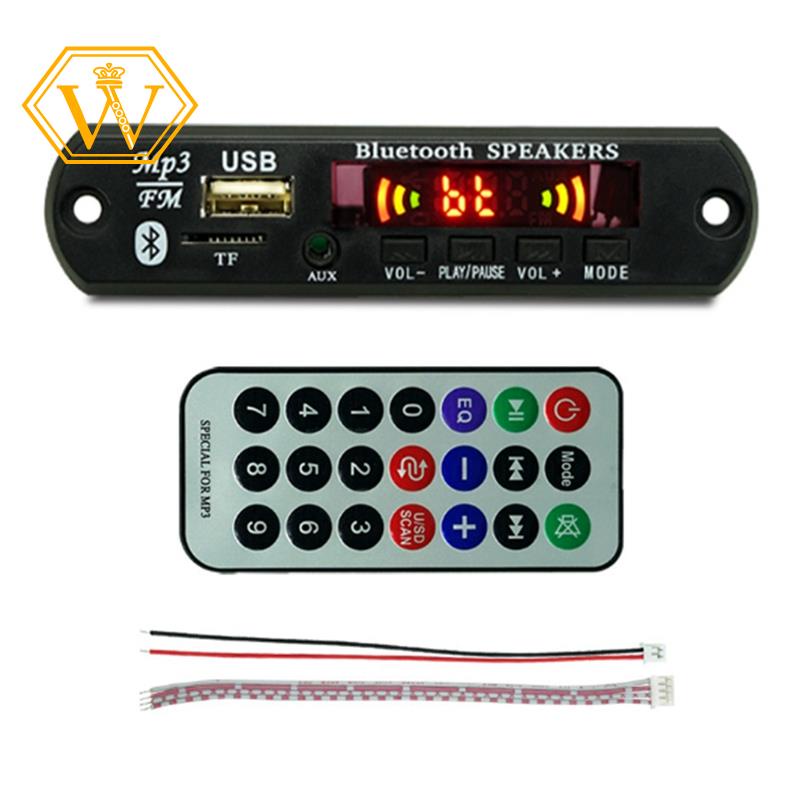 USB MP3 Module Bluetooth 12V MP3 WMA Decoder Board Audio Module FM AUX USB TF Radio for Car Remote Music Speaker