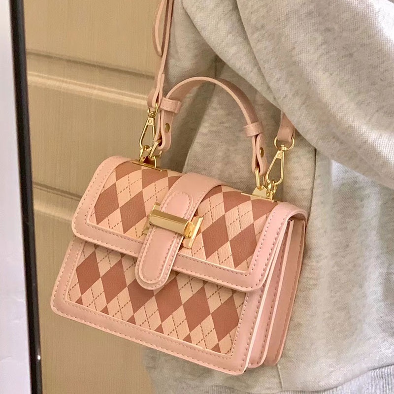 Mischa Túi Đeo Vai Hình Vuông Cỡ Nhỏ Bằng Da PU Phối Màu Tương Phản Thời Trang