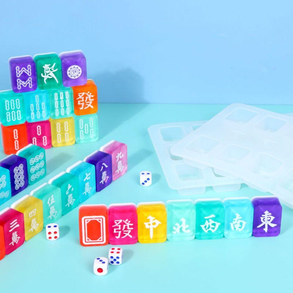 ANEMONE Khuôn Silicone Tạo Hình Mạt Chược Làm Trang Sức DIY