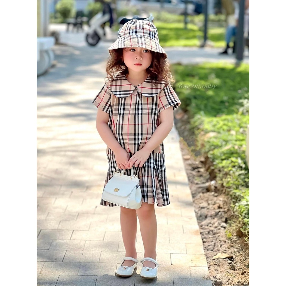 Đầm Mùa Hè Tay Ngắn Phong Cách Âu Mỹ Mới Cho Bé Gái