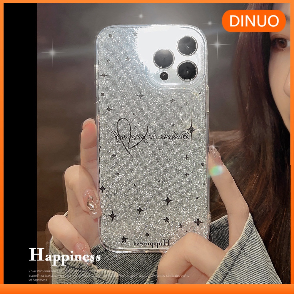 Ốp Điện Thoại Silicon Hình Ngôi Sao Lấp Lánh Cho iPhone14 13 12 11 13 14pro max-III