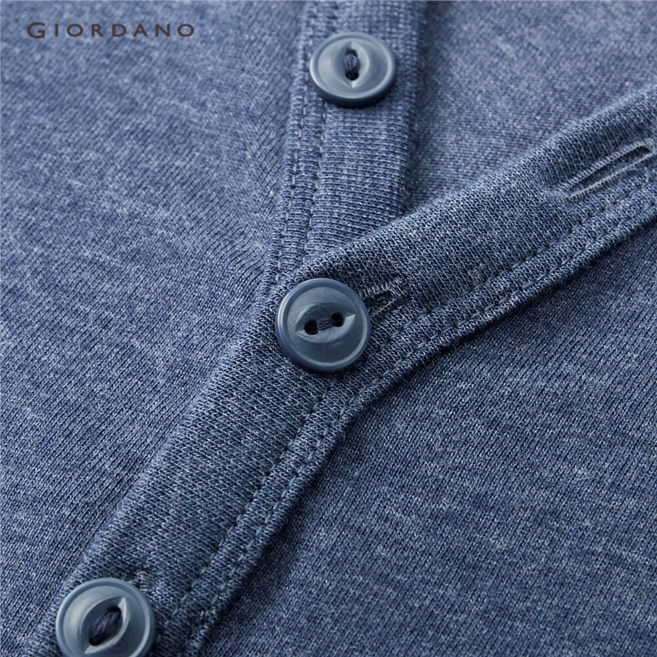 Áo thun GIORDANO 01022418 tay ngắn cổ tròn màu trơn dành cho nam