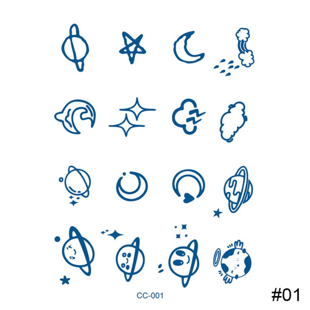 Hình Xăm Dán Ngón Tay Kháng Nước Lâu Trôi Q7Z6 Họa Tiết TIMEKEY