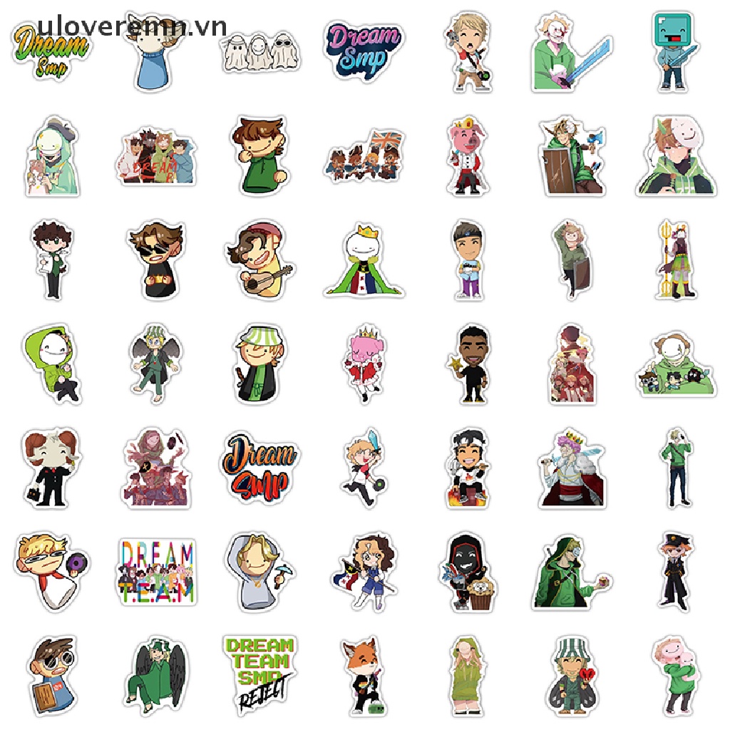 Set 100 Sticker Chữ Dream Smp Dán Trang Trí Ván Trượt Laptop Xe Máy