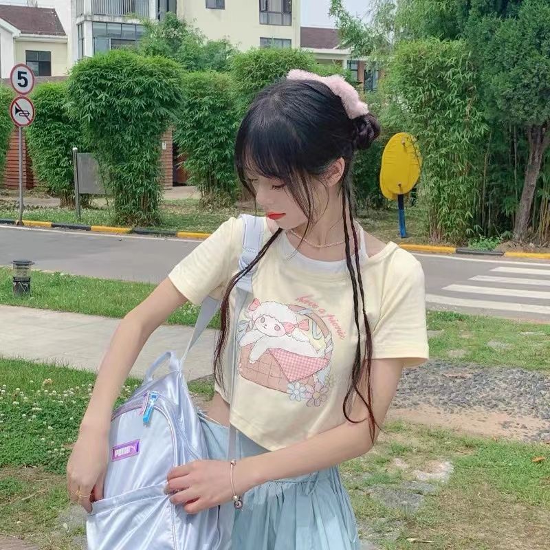 Áo Thun Tay Ngắn Phong Cách Thời Trang Mùa Hè Nhật Bản 2023