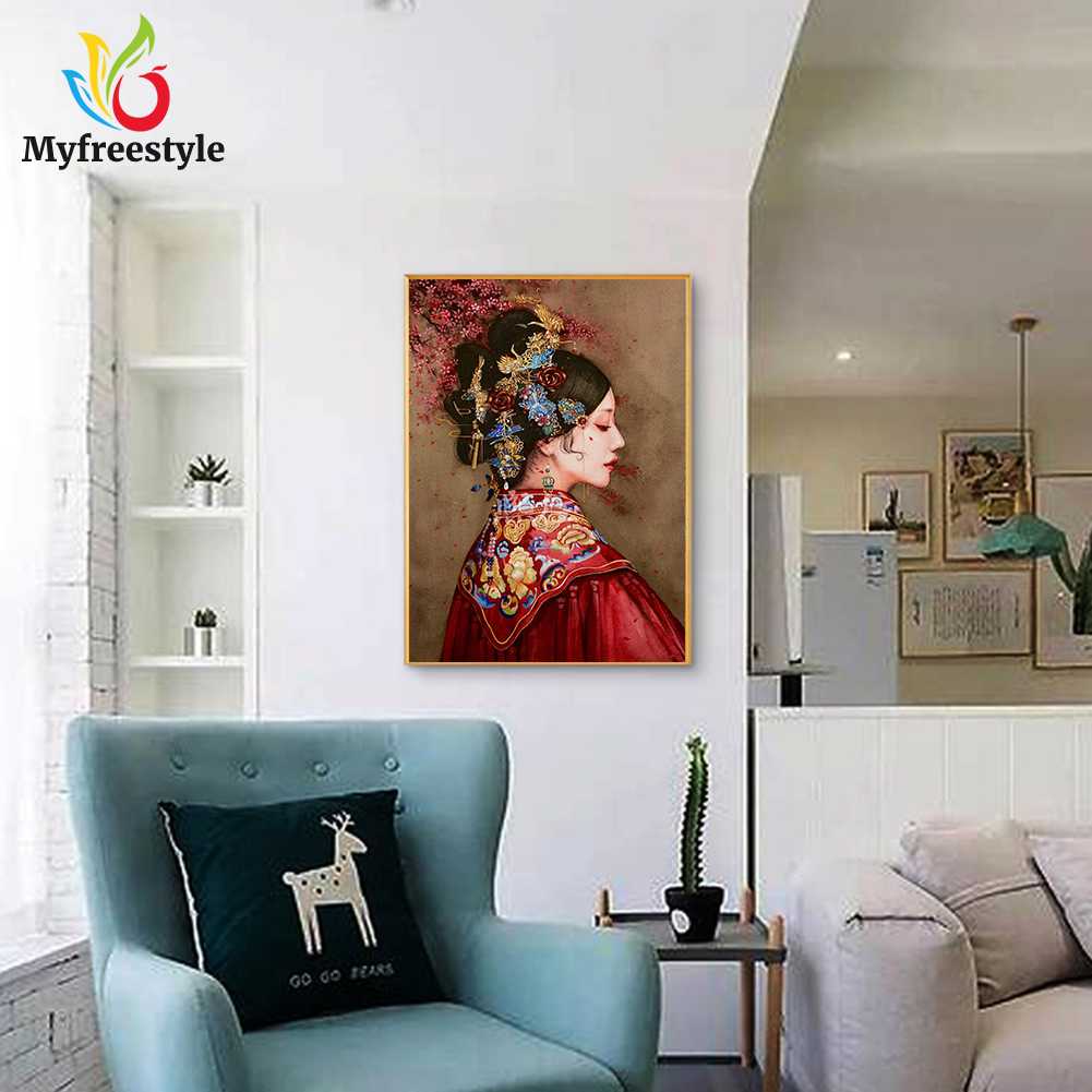 30x40cm Bộ Tranh Đính Đá Tự Làm Toàn Diện 5D Hình Cô Dâu