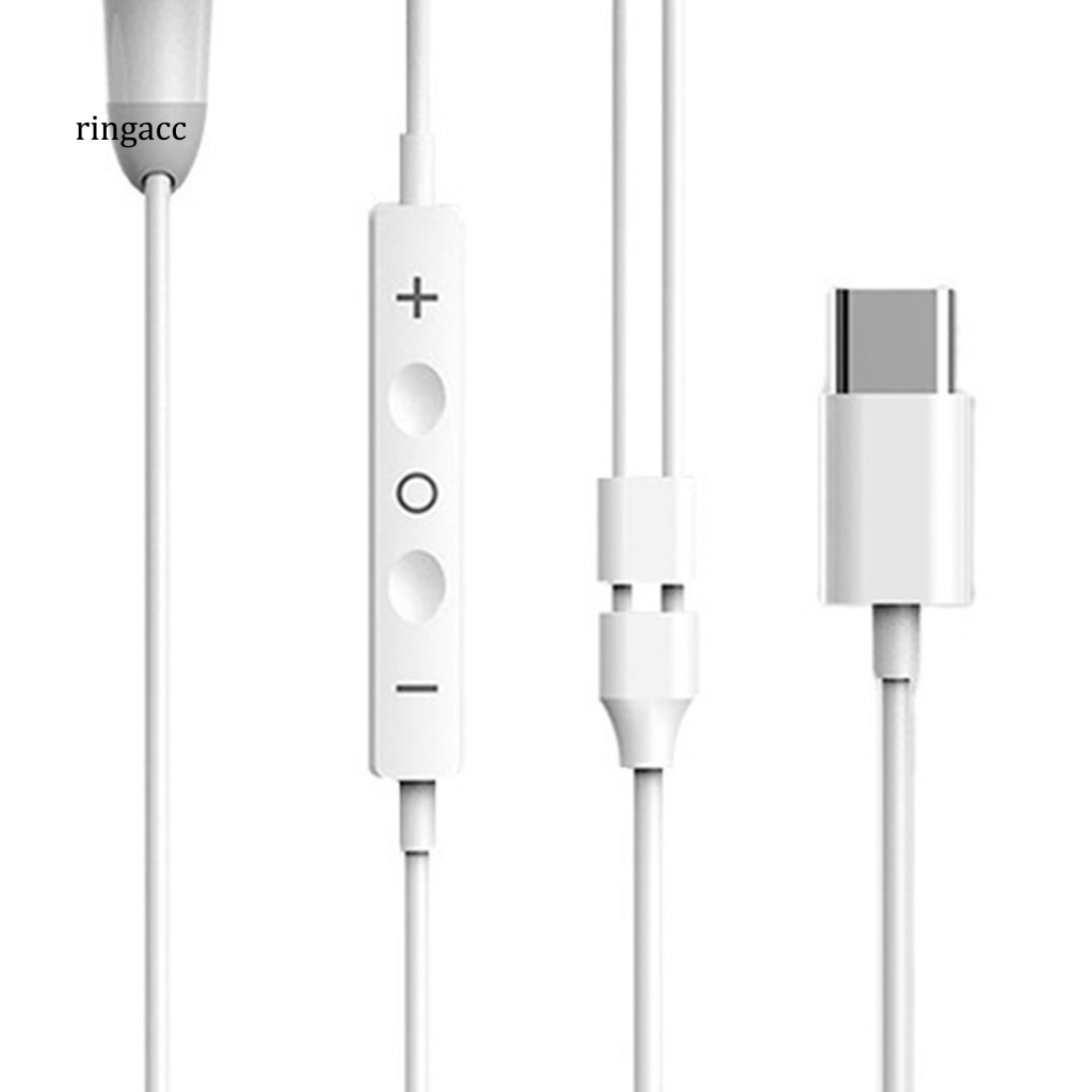 Tai Nghe Nhét Tai RGA ABS Có Dây Kèm Mic Loại C Chuyên Dụng Cho iOS Android Huawei