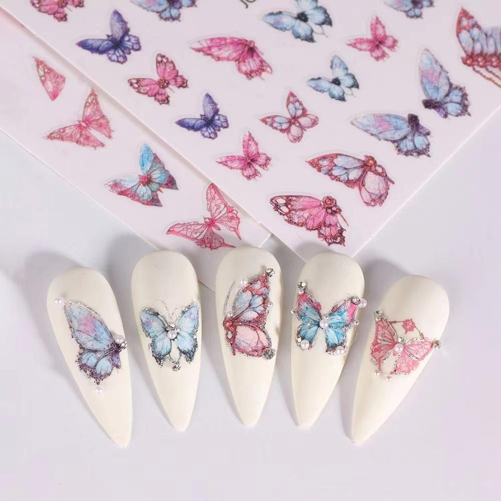 Sticker 3D | Bướm Mới 2023 | Hình Dán Móng Tay
