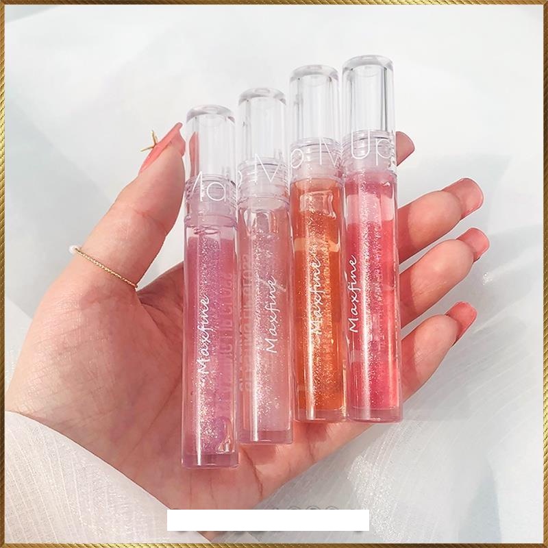 Son kem bóng ánh nhũ Maxfine Glasting Lip Gloss vừa lung linh vừa dưỡng ẩm - Rose Beauty