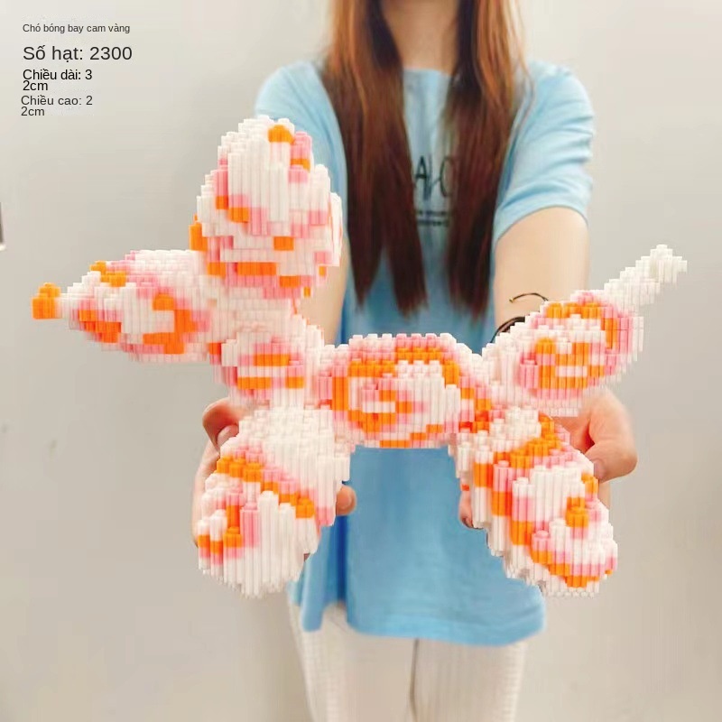 Bộ Đồ Chơi Lắp Ráp Hình Chú Chó Thổi Bong Bóng Dễ Thương Cho Người Lớn Và Trẻ Em